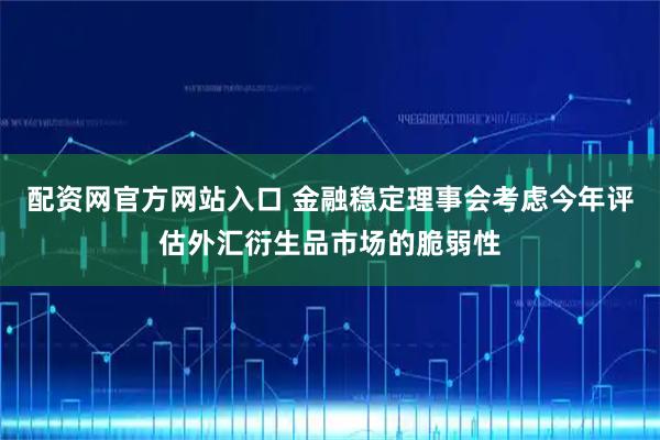 配资网官方网站入口 金融稳定理事会考虑今年评估外汇衍生品市场的脆弱性